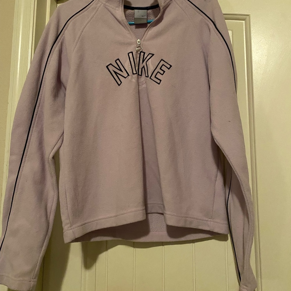 NIKE lavender fleece top L 12/14 juniors
